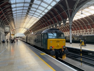 04 Aug 2022 57605 at London Paddington after arriving on 1A50 overnight from Penzance